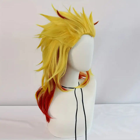 Spiky Yellow Wig with Red ends