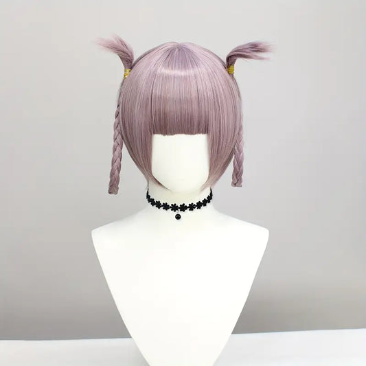 Short & Cute Light Purple Wig with Bangs