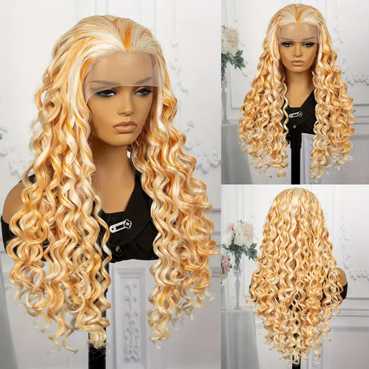 Long Spiral Curl Colored Wig (with Lace)