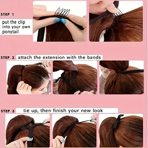 Ombre Ponytail Extension w/ribbon tie