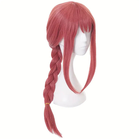 Faded Red Braided Wig with Bangs