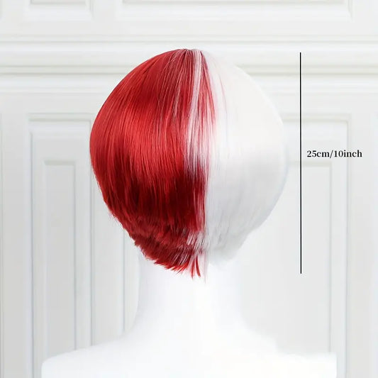 Red/White Short Wig
