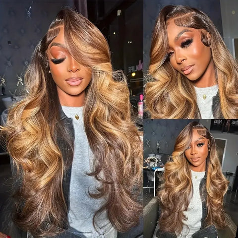Golden Body Wave Lace Front Wig