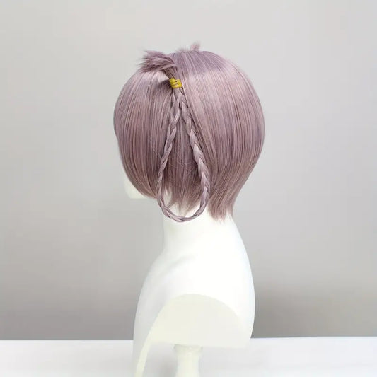 Short & Cute Light Purple Wig with Bangs