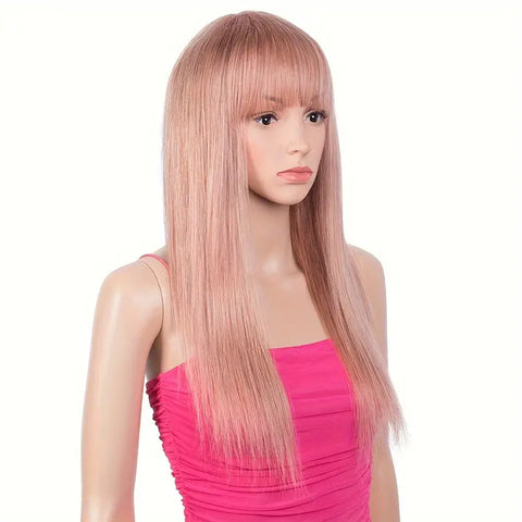 Colored Straight Wig w/bangs