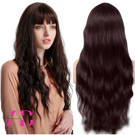 Brown Wave Curly Long Wig