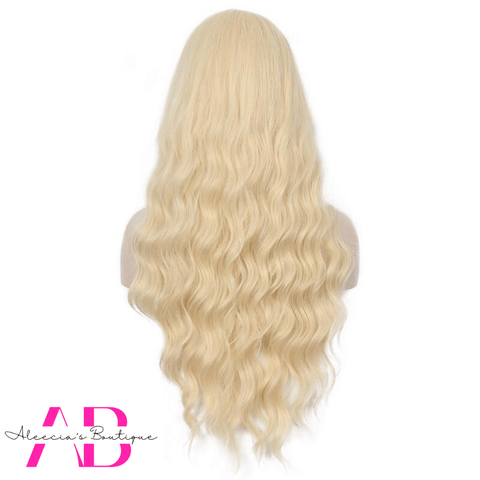 Pale Blonde Wave Long Curly Wig