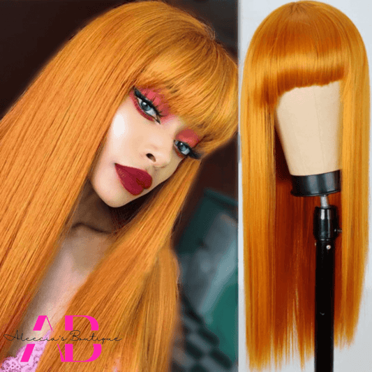 Orange Full Volume Layer Cut Wig