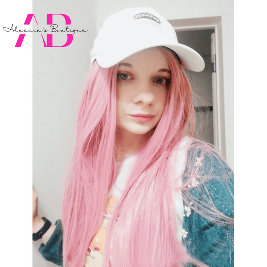 Pink Straight Long Wig