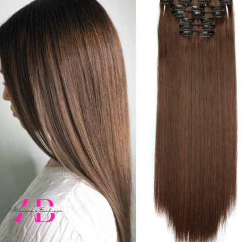 Straight Long Brown Hair Extensions