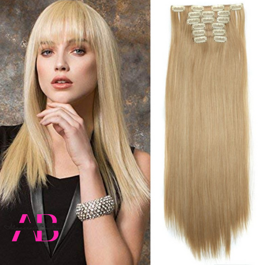 6PCS Clip In Straight Long Hair Extensions