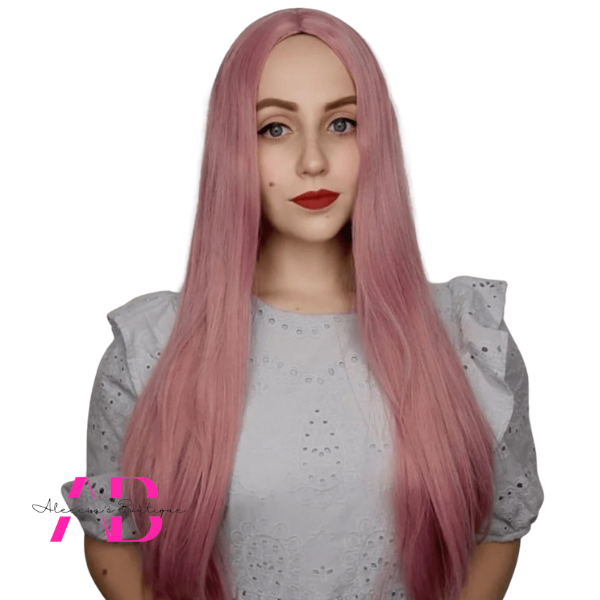 Pink Straight Long Wig